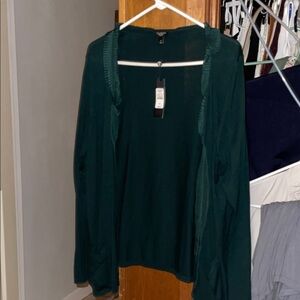 Talbots Dark Green Cardigan Sweater